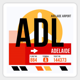 Adelaide (ADL) Airport // Sunset Baggage Tag Magnet